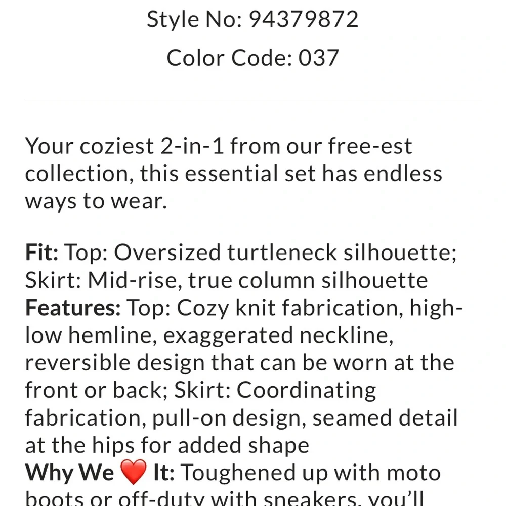 Free People Olive Green Cozy Knit Maxi Skirt and Sweatshirt Set - Picture 6 of 7